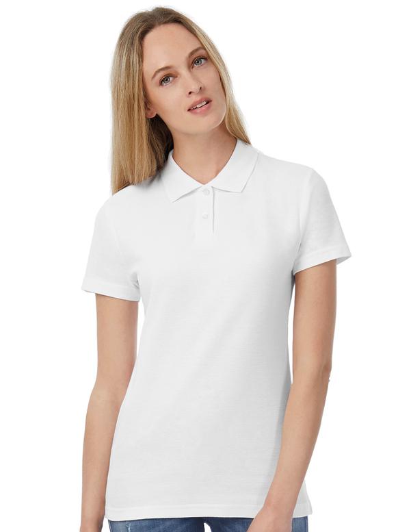 Frau mit Corporate Fashion, Corporate Wear oder Corporate Kleidung Polo Shirt